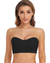 Strapless Bras for Women Non-Slip Silicone Padded Bandeau Bra