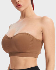 Strapless Bras Non-Slip Silicone Padded Bandeau Bra(2 Pack)