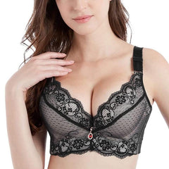 Padded Push Up Lace Bras for Women Underwire Bras Comfort Floral