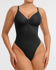 Seamless Covered Bust Jumpsuit Thong Bodysuit