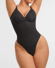 Seamless Covered Bust Jumpsuit Thong Bodysuit