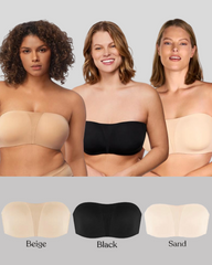 Plus Size Stay-Put Underwire Strapless Bra