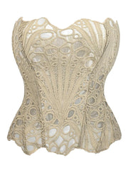 Lace Up Shapewear Tube Top Tummy Control Shapewear