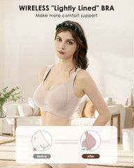 Comfort Full Coverage Wireless Lightly Lined Bra(2 Pack)