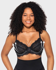 Comfort Unlined Lace Underwire Push Up Bra