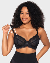 Comfort Unlined Lace Underwire Push Up Bra