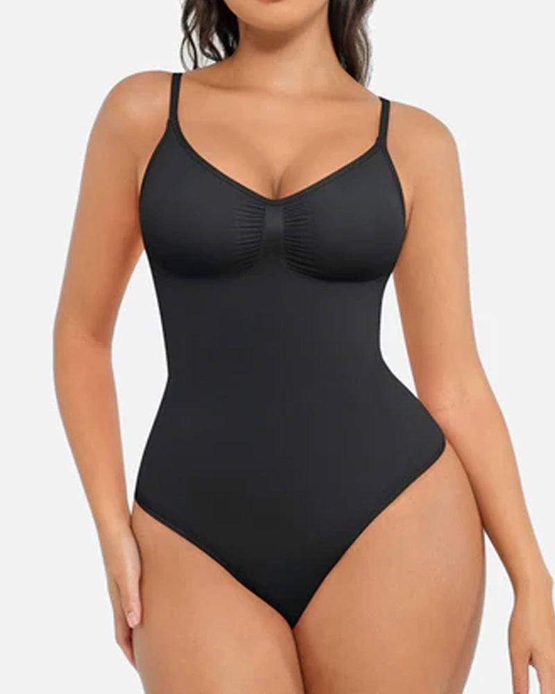 Tummy Control Bodysuit Seamless Sculpting Snatched Waist Body Suit Thong