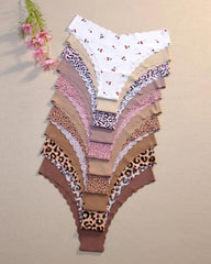 Seamless Wave-Edged Panties (10 Pack)