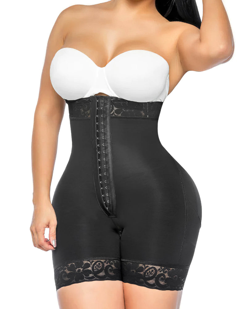 Tummy Control Shapewear for Women Fajas Colombianas Body Shaper Shorts with Zipper Crotch