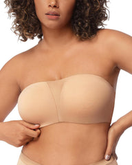 Plus Size Stay-Put Underwire Strapless Bra